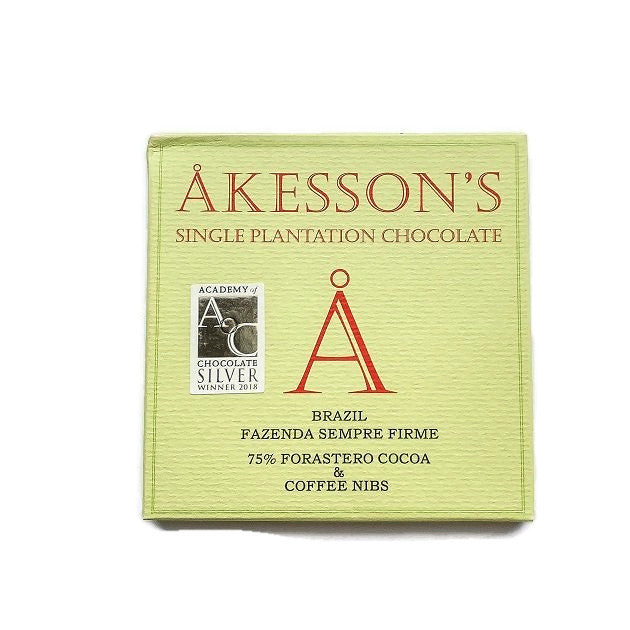 Akesson Brazilian Forastero 75% with Coffee Nibs